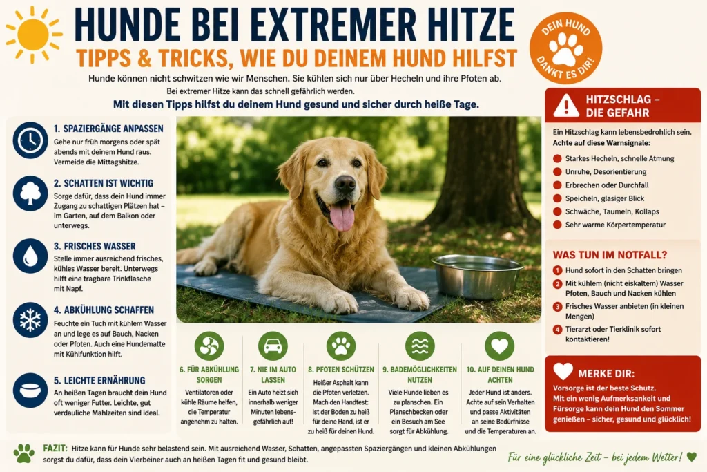 Hund bei extremer Hitze