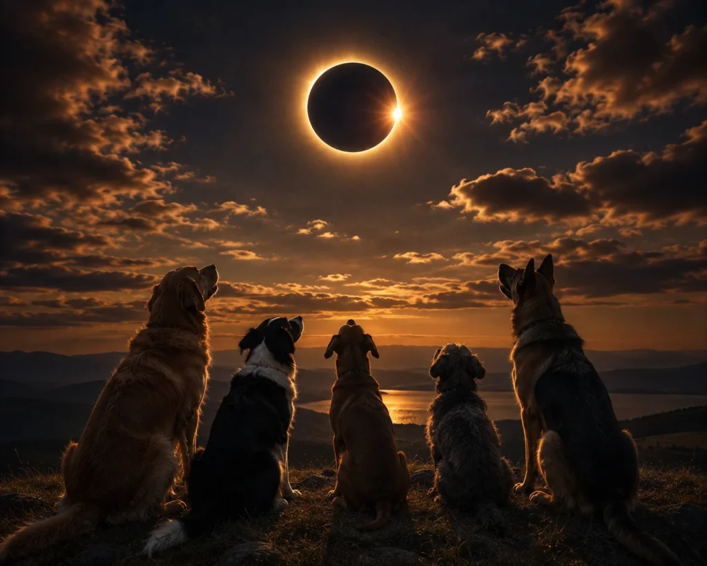 Sonnenfinsternis und Hunde